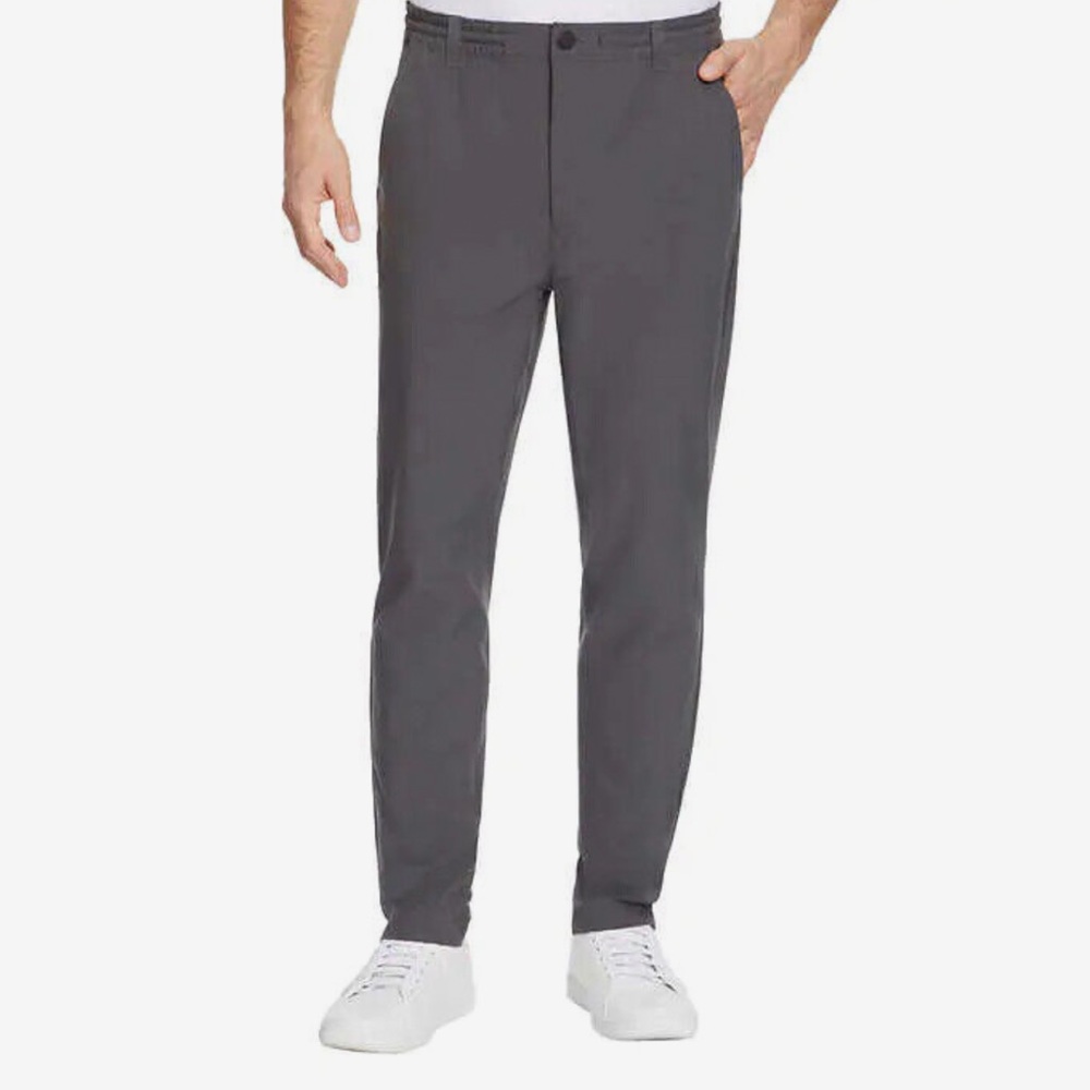 Men's Slim Straight Gray Pants